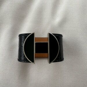Hermés Alligator Manchette Bracelet